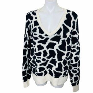 LOFT SWEATER SIZE LARGE BLACK MULTI CREW NECK WOMEN SWEATER. NWT